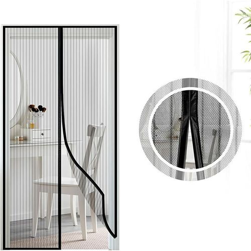 Moustiquaire Porte Magnétique, Moustiquaire Sur Mesure De Porte 110 * 210cm Rideau Moustiquaire À Aimantée Pour Couloirs, Portes, Patio