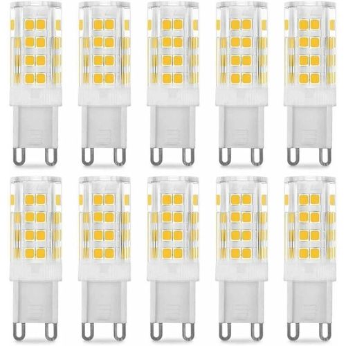 Ampoule Led G9 Économie D'énergie 3000k Blanc Chaud, Lampe G9 5w, Culot Céramique À Double Broche G9, Angle De Faisceau De 260°, 110 Lumens, Pour Lustres Et Suspensions, Non Dimmable, Lot De 10.