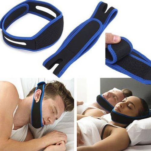 Mentonnière Réglable En Néoprène Pour Soulager Le Ronflement - Solution De Sommeil Confortable 