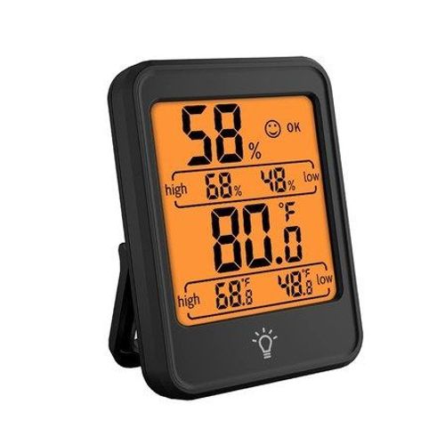 Thermomètre et hygromètre d'intérieur numérique avec rétroéclairage - Moniteur avancé d'humidité et de température pour la maison, la cave à vin et les plantes