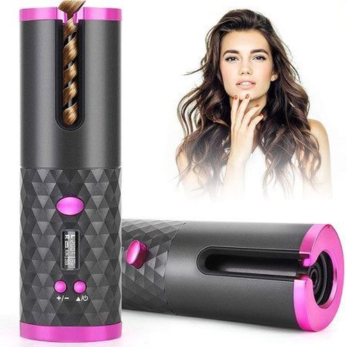 Fer À Boucler Intelligent Sans Fil Avec Écran Lcd - 6 Réglages De Chaleur Et De Temps, Conception Sans Enchevêtrement, Batterie 5000 Mah