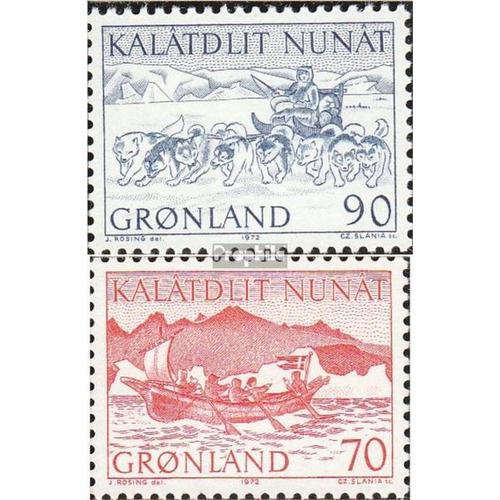 Danemark - Groenland 80,82 (Complète Edition) Oblitéré 1972 Transport Postal Dans Groenland