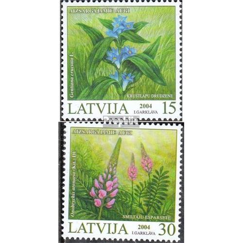 Lettonie 608-609 (Complète Edition) Neuf Avec Gomme Originale 2004 Plantes