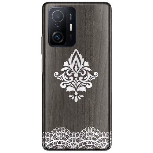 Coque Silicone Compatible Xiaomi 11t - 11t Pro Lace Woods Black