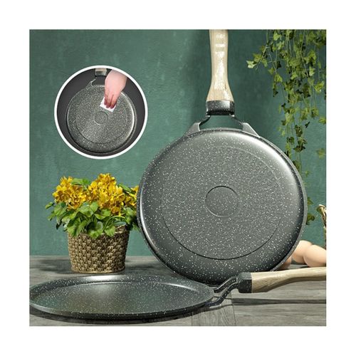 Po¿ºle ¿¿ Frire En Pierre De 28 Cm Antiadh¿¿Sive En Fonte ¿¿ Cr¿ºpes Casserole ¿¿ Omelette Pour Cuisini¿¿Re ¿¿ Gaz Cuisini¿¿Re ¿¿ Induction Batterie De Cuisine