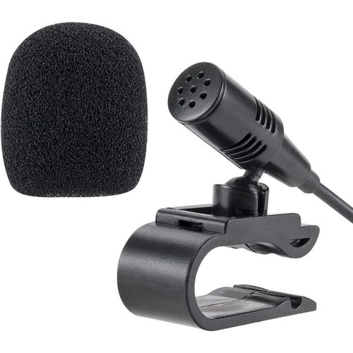 Microphone Externe de Voiture Mic de Remplacement pour Microphone Autoradio Voiture Véhicule Unité Principale Bluetooth Audio Stéréo GPS DVD DVD Prise 2,5 mm Plug and Play