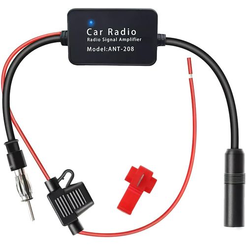 Amplificateur Antenne Autoradio Amplificateur De Signal Fm Universel 12v Propulseur D'antenne Fm Radio Antenna Signal Booster Amp Amplificateur Radio Voiture Antenne De Voiture Fm/Am