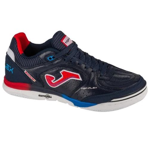 Chaussures De Foot En Salle - Joma - Top Flex Rebound 24 Torw In - Cuir Fleur - Respirantes - Bleu Marine