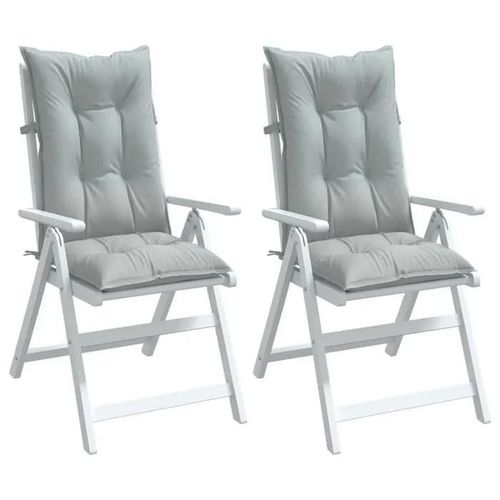 Vidaxl Lot De 2 Coussins De Chaise À Dossier Haut, Oreillers De Balcon, Coussins De Sièges Patio Jardin Terrasse Extérieur, 4002346