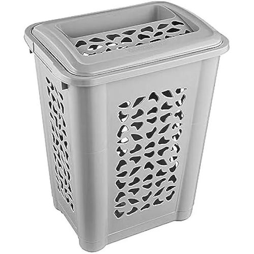 Panier à Linge - KEEEPER - Modèle Per - 60 L - Design Ajouré - Couvercle Rabattable