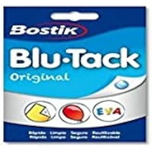 Adhésif Multi-Usages - BOSTIK - Blu-Tack Original - Réutilisable - Fixation sans traces - Couleur Bleu