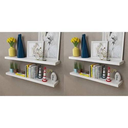 Vidaxl Étagères Murales 4 Pcs Blanc 100 Cm