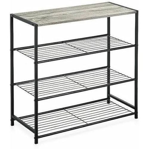 Étagère - Confortime - Noir - 60 X 30 X 63,5 Cm - 3 Unités - Métal