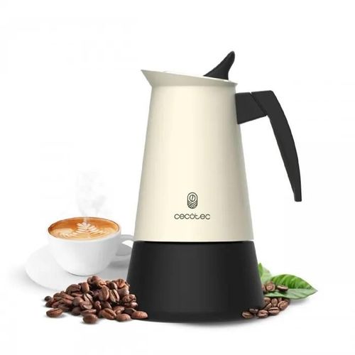 Cafetière Italienne - Piccolina - 400 - Acier Inoxydable - Beige - 4 Tasses