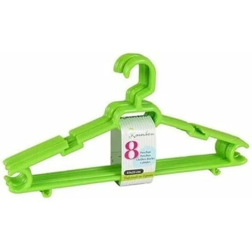 Cintres en Plastique - DEM - Rainbow - Multicolore - 8 pièces - 43 x 22 x 6 cm
