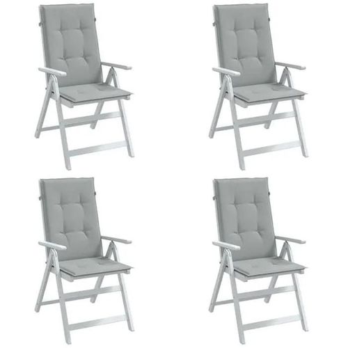 Vidaxl Lot De 4 Coussins De Chaise À Dossier Haut, Oreillers De Balcon, Coussins De Sièges Patio Jardin Terrasse Extérieur, 4002413