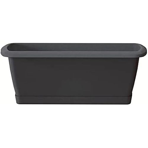Jardinière Avec Support - Prosperplast - Respana Set - 59x18x14 Cm - Anthracite - Plastique