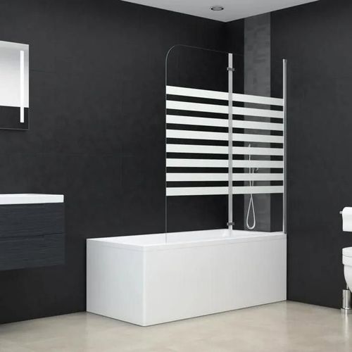 vidaXL Enclos de Bain Cabine de Douche Salle de Bain Maison Intérieur Accessoires de Fixation au Mur 120x140 cm Verre Trempé 146225