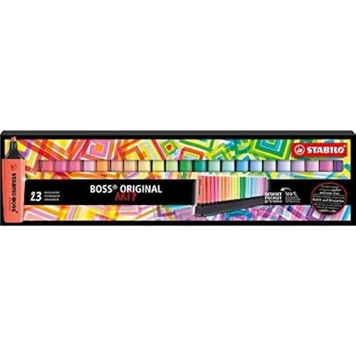 Surligneur - Stabilo - 70/23 Arty - Set De Bureau - Étui À 23 Pièces - Couleurs Multiples