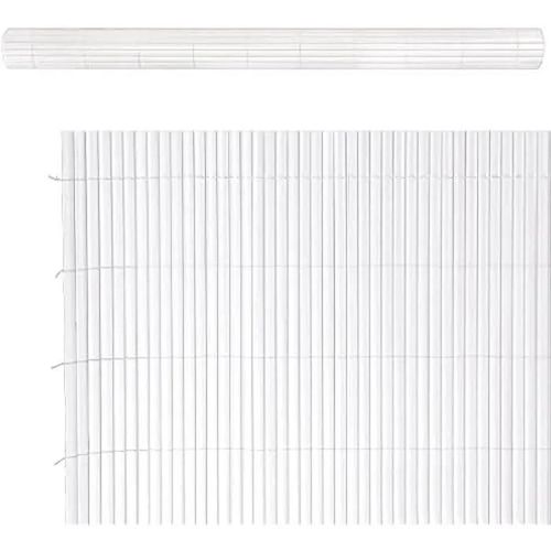 Canisse Artificielle - Lolahome - 3 X 1,5 M - Pvc Blanc Double Face - Protection Vent - Installation Facile