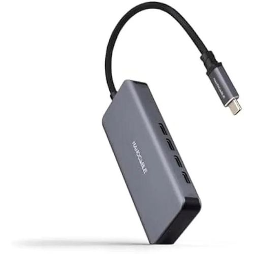 Hub USB-C - NANO CABLE - 4 Ports USB-C Femelle - Aluminium - 10 cm - Compatible Windows/MacOS/Linux