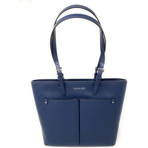 Michael Kors Sac à main Jet Set Travel Double Pocket Sac à bandoulière Sac à main Marine - Taille Moyenne