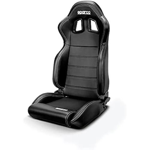 Siège Baquet - Sparco - R100 My22 - Skaï Noir - Piqûres Blancs - Réglable