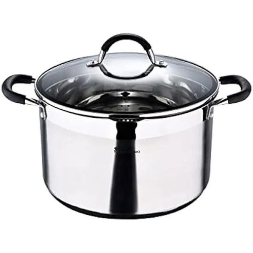 Faitout - Masterpro - Foodies Collection - Acier Inoxydable - 28 X 16,5 Cm - Poignées En Silicone