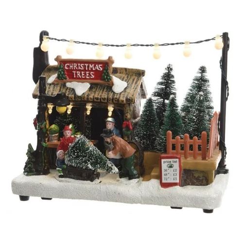 Village de Noël - EDM - 3AA - 18 x 10,5 x 14,2 cm - Décoration intérieure - Mixte