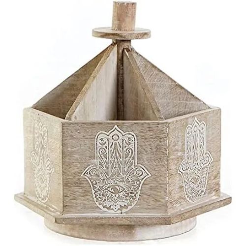 Porte-Manettes - Dkd Home Decor - Marron - Bois De Manguier Indien - 20 X 20 X 20 Cm - Petit Meuble Complément