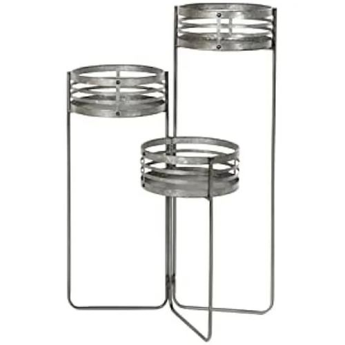 Jardinière - DKD HOME DECOR - Pot de Fleurs en Fer - Couleur Gris - Dimensions 76x48x26 cm - Mixte