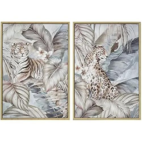 Tableau - DKD HOME DECOR - Estándar - Multicolore - Toile et Polystyrène - 106x75,5 cm