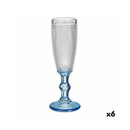 Flûte De Champagne - Non Spécifié - Pack De 6 - Verre - 180 Ml - Couleur Bleu
