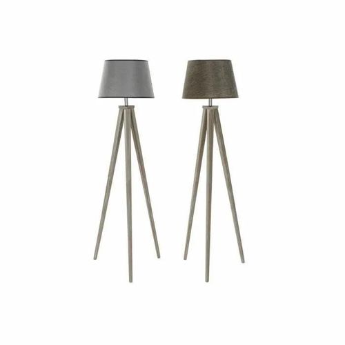Lampadaire 40 X 40 X 154 Cm Naturel Gris Marron 250 V 60 W Pin (2 Unités)