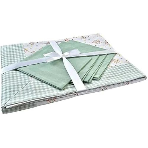 Set De Table - Dkd Home Decor - Vert - Polyester Et Coton - 23 X 40 X 33 Cm - Estándar