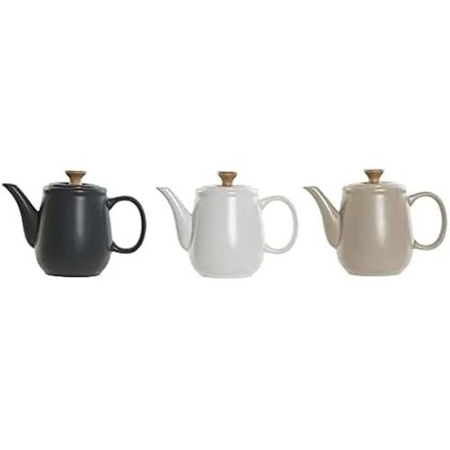 Théière - Dkd Home Decor - Modèle En Gres Naturel - 1l - Bois De Caoutchouc - Multicolore