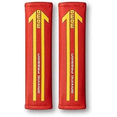 Coussins De Ceinture De Sécurité - Momo - Rouge Mat - Universels - Confortables - Lavables