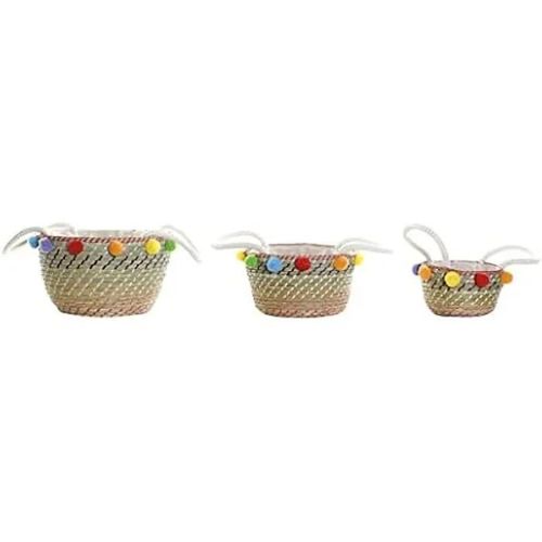 Ensemble De Paniers - Dkd Home Decor - Multicolore - Polyester - 57 X 45 X 42,5 Cm - À Monter Soi-Même
