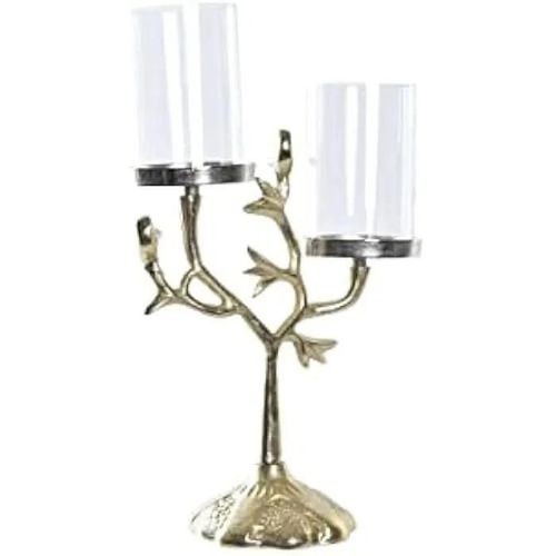 Chandelier - DKD HOME DECOR - Standard - Aluminium et Verre - Couleur Doré - 29x15x48 cm