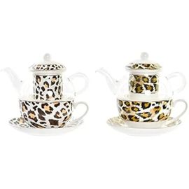 Théière - Dkd Home Decor - Verre Et Porcelaine - Multicolore - 32x40x30 Cm - Pour Adultes