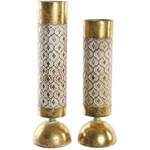 Bougeoir - DKD HOME DECOR - Standard - Métal - Doré - 11 x 11 x 41 cm