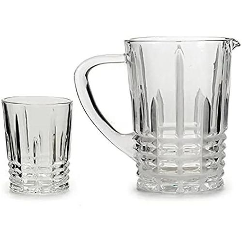 Ensemble De Verrerie - Vivalto - Jeu - 1 Vase Et 6 Verres À Eau - 25 Cl - Multicolore