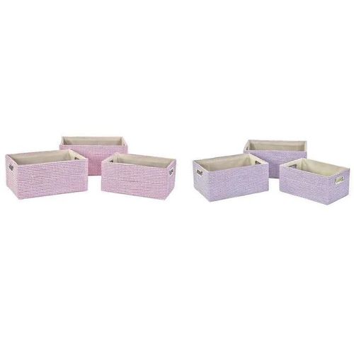Panier de rangement polyester DKD Home Decor 40,5x27,5x18 cm (x2)