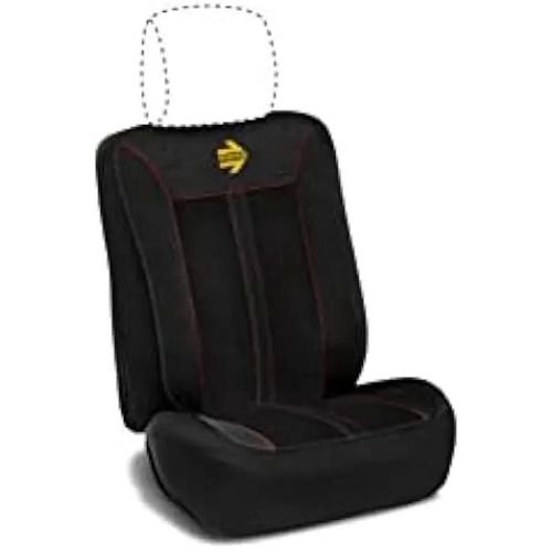 Dossier De Siège - Momo - Noir/Rouge - Mousse De Lamination - Taille Universelle - Confort Rembourré