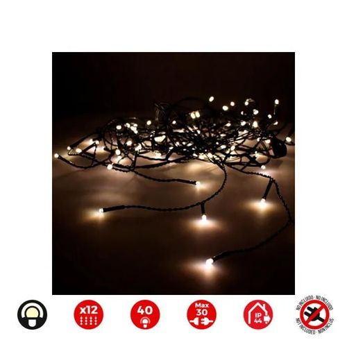 Rideau Icicle - Edm - 6 Bandes - Blanc Chaud - 30 V - 40 W - Intérieur/Extérieur