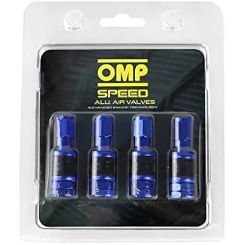 Valve - Omp - Aluminium - 4 Unités - Couleur Bleu - Garantie 2 Ans