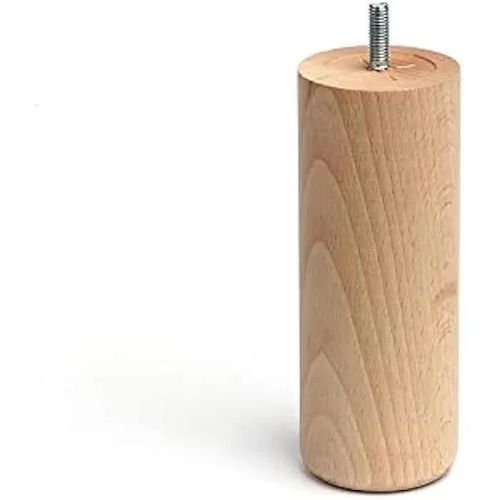 Pied en bois - AMIG - Mod.447 - Cylindrique - Finition brute - Ø5,8 x 15 cm