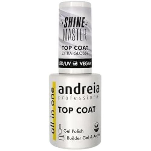 Vernis À Ongle - Andreia - Top Coat Shine Master - Séchage Rapide - Finition Brillante - Vegan Multicolore