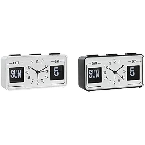Réveil - DKD Home Decor - Standard - PVC - Blanc et Noir - 17 x 5 x 9 cm