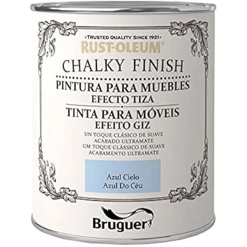 Peinture pour meubles - BRUGUER - Bleu ciel - 750 ml - Effet craie - Acrylique mat